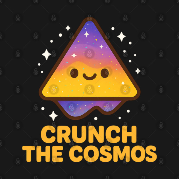 Crunch The Cosmos – Cute Space Nacho Art | Funny Cosmic Snack Tee by Anne Lee