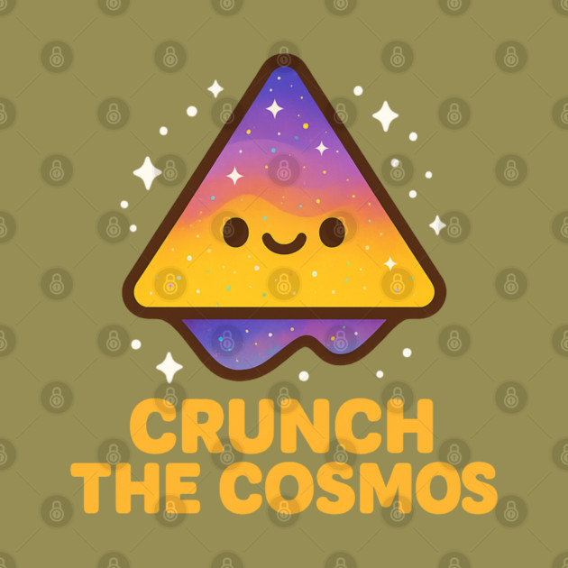 Crunch The Cosmos – Cute Space Nacho Art | Funny Cosmic Snack Tee by Anne Lee