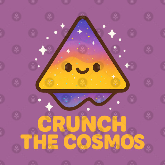 Crunch The Cosmos – Cute Space Nacho Art | Funny Cosmic Snack Tee by Anne Lee