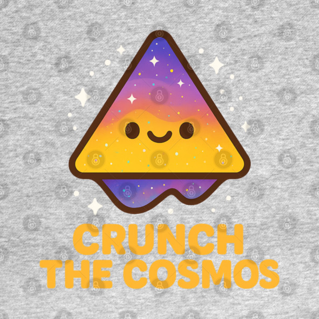 Crunch The Cosmos – Cute Space Nacho Art | Funny Cosmic Snack Tee by Anne Lee
