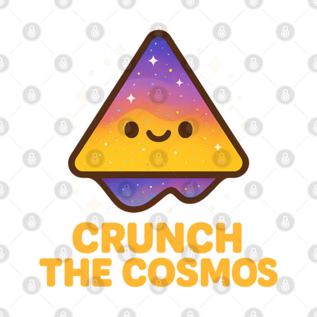 Crunch The Cosmos – Cute Space Nacho Art | Funny Cosmic Snack Tee by Anne Lee