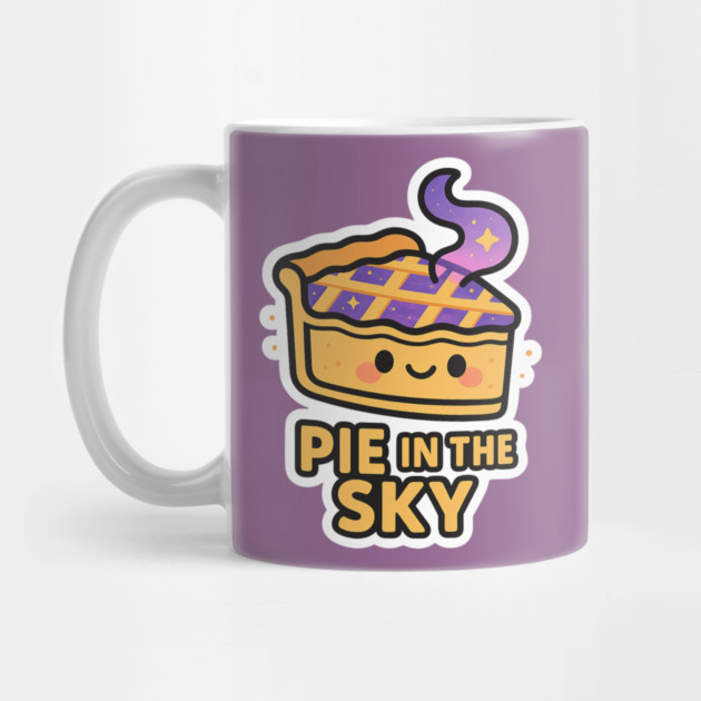 Pie in the Sky – Cute Space Dessert Art | Funny Cosmic Foodie Tee by Anne Lee