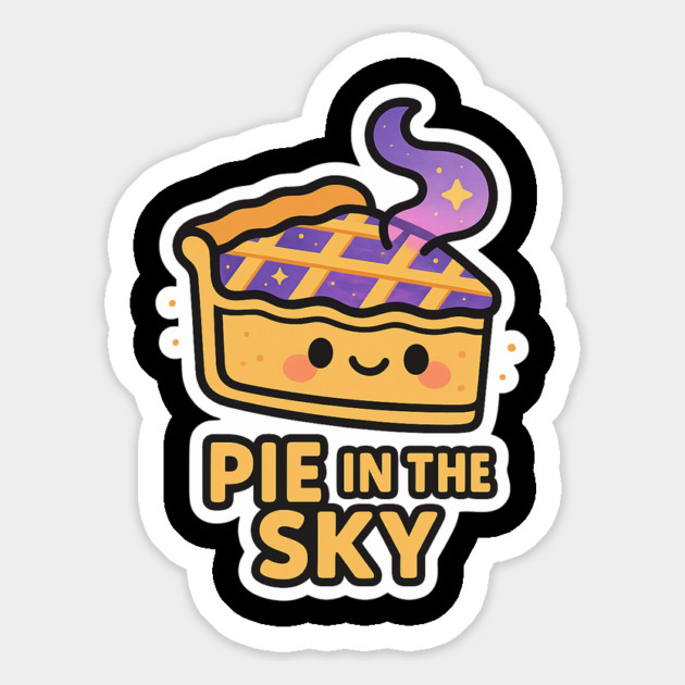 Pie in the Sky – Cute Space Dessert Art | Funny Cosmic Foodie Tee Magnet by Anne Lee