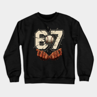 Baseball-67-Six Seven-Funny-Gen-Alpha-Meme Crewneck Sweatshirt