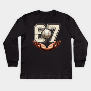 baseball 67 Funny Kids Long Sleeve T-Shirt