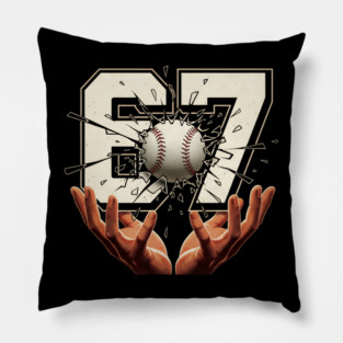 Baseball 67 Six Seven Funny Pillow