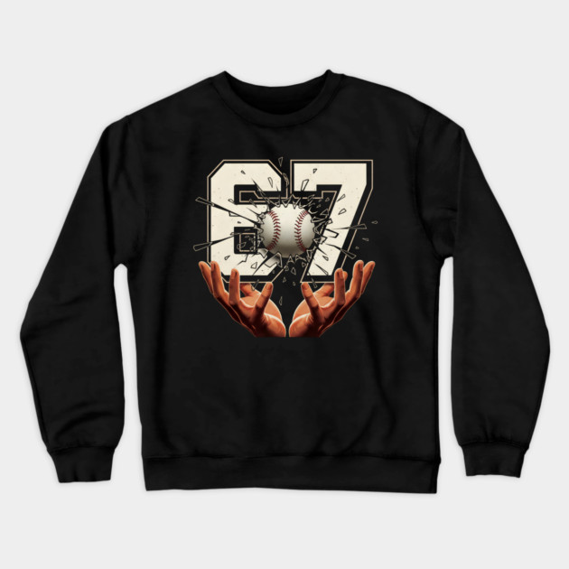 Baseball 67 Six Seven Funny Crewneck Sweatshirt by ArtistTee ⭐⭐⭐⭐⭐