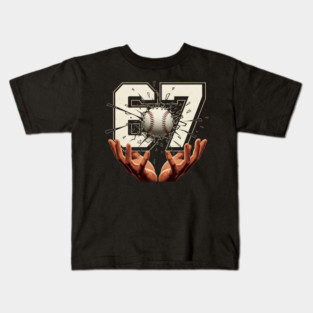 Baseball 67 Six Seven Funny Kids T-Shirt