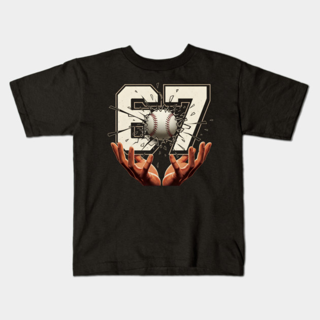Baseball 67 Six Seven Funny Kids T-Shirt by ArtistTee ⭐⭐⭐⭐⭐