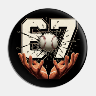 Baseball 67 Six Seven Funny Pin