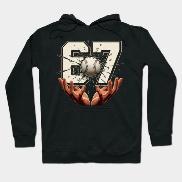 Baseball 67 Six Seven Funny Hoodie by ArtistTee ⭐⭐⭐⭐⭐
