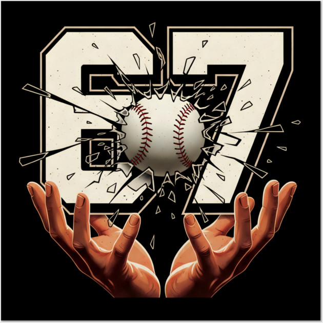 Baseball 67 Six Seven Funny Wall Art by ArtistTee ⭐⭐⭐⭐⭐