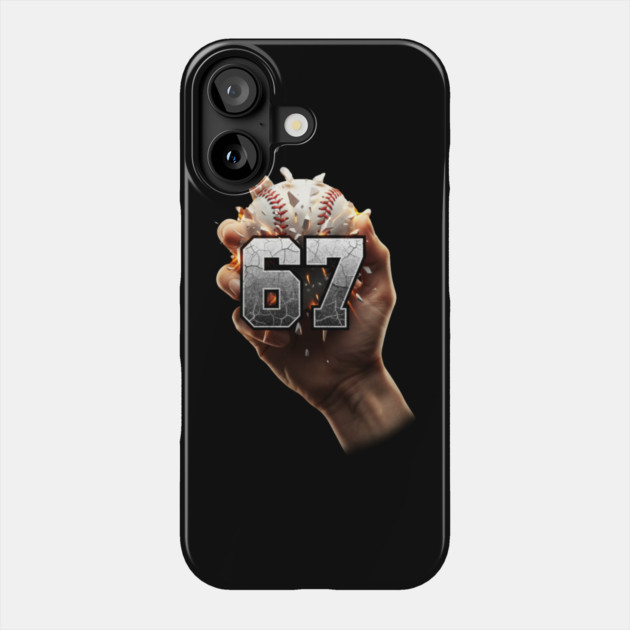 67 Funny Six Seven Meme Baseball Hand Phone Case by ArtistTee ⭐⭐⭐⭐⭐