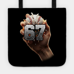 67 Funny Six Seven Meme Baseball Hand Tote