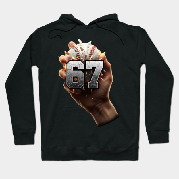 67 Funny Six Seven Meme Baseball Hand Hoodie by ArtistTee ⭐⭐⭐⭐⭐