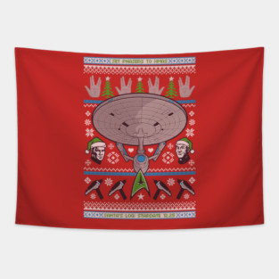 Trek The Halls Tapestry
