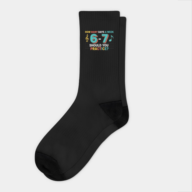 Funny 6 7 Meme Six Seven for Music Teacher Socks by ArtistTee ⭐⭐⭐⭐⭐