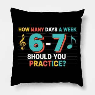 Funny 6 7 Meme Six Seven for Music Teacher Pillow