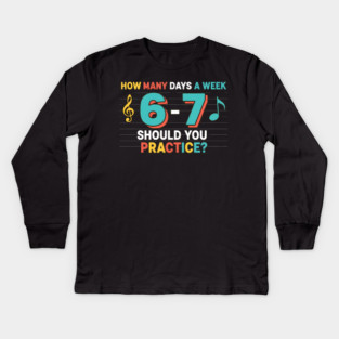 Funny 6 7 Meme Six Seven for Music Teacher Kids Long Sleeve T-Shirt