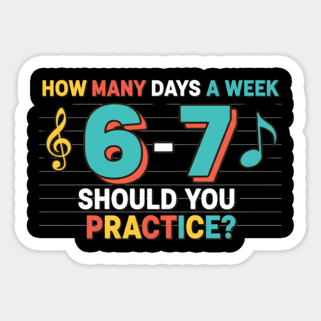 Funny 6 7 Meme Six Seven for Music Teacher Sticker by ArtistTee ⭐⭐⭐⭐⭐