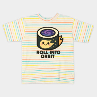 Roll Into Orbit – Cute Space Sushi Art | Funny Cosmic Foodie Tee Kids T-Shirt