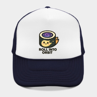 Roll Into Orbit – Cute Space Sushi Art | Funny Cosmic Foodie Tee Hat