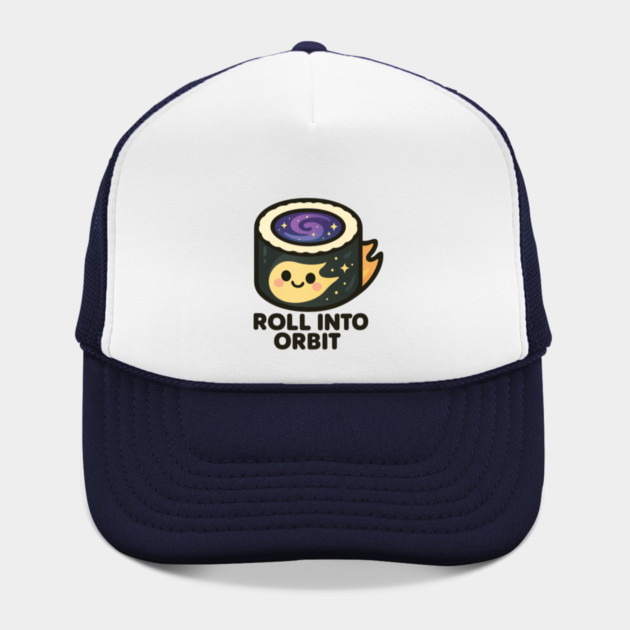 Roll Into Orbit – Cute Space Sushi Art | Funny Cosmic Foodie Tee by Anne Lee