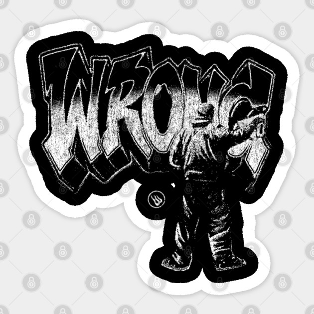Wrong Graffiti Sticker by Wrong