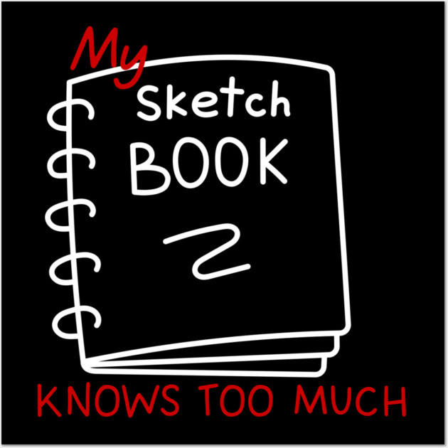 My sketchbook knows too much Wall Art by Demian Stipatio