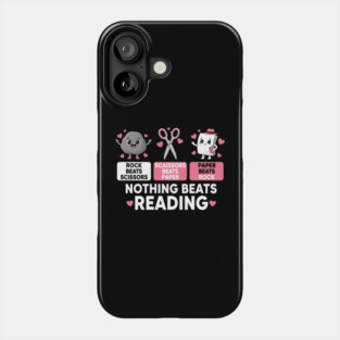 Rock Paper Scissors Reading – Nothing Beats Reading Cute Teacher Phone Case