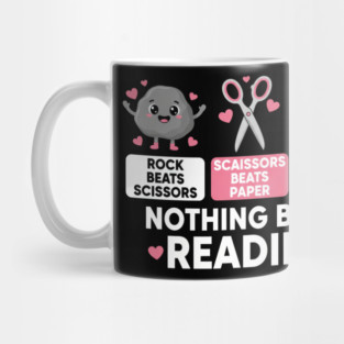 Rock Paper Scissors Reading – Nothing Beats Reading Cute Teacher Mug