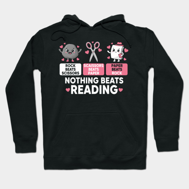 Rock Paper Scissors Reading – Nothing Beats Reading Cute Teacher Hoodie by ArtistTee ⭐⭐⭐⭐⭐