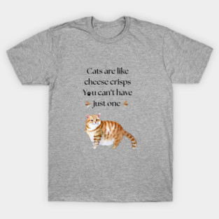 Cats are like cheese crisps funny catlover gift T-Shirt