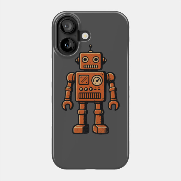 Distressed Vintage Toy Robot For Sci fi Fans and Nerds Phone Case by Joaddo
