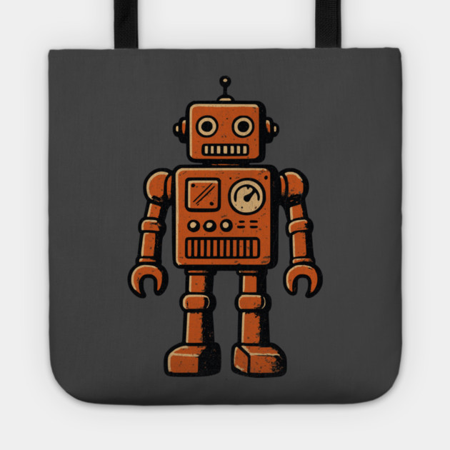 Distressed Vintage Toy Robot For Sci fi Fans and Nerds Tote by Joaddo