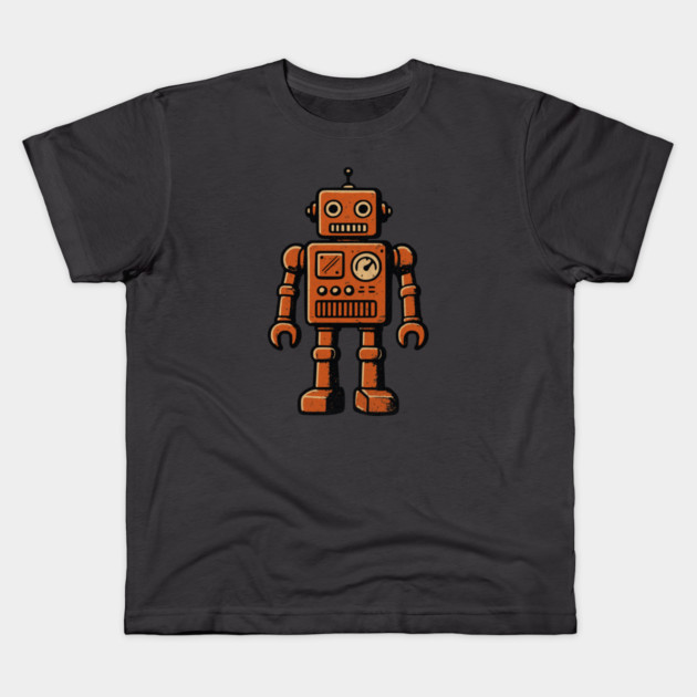 Distressed Vintage Toy Robot For Sci fi Fans and Nerds Kids T-Shirt by Joaddo