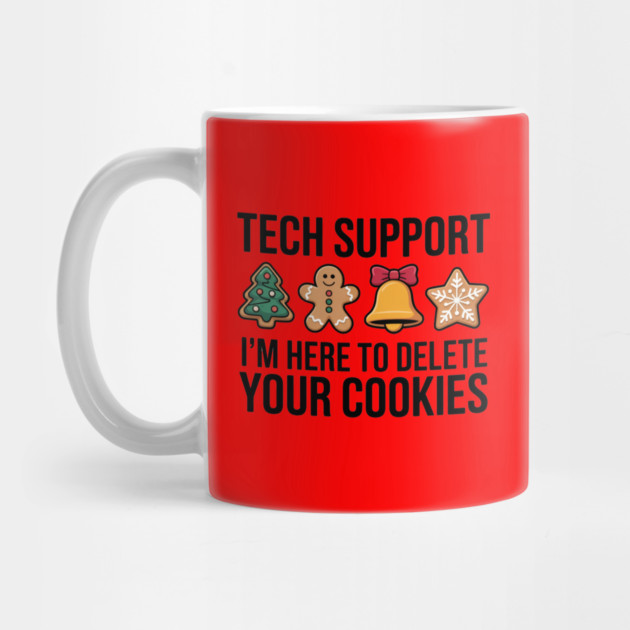 Funny Christmas Tech Support Cookies Joke by Creatifly Graphic Tees