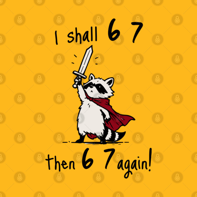 Quest Raccoon says "I shall 6 7 then 6 7 Again!" by Luxinda