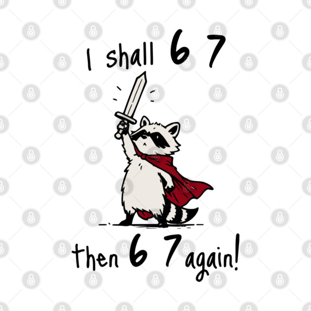Quest Raccoon says "I shall 6 7 then 6 7 Again!" by Luxinda