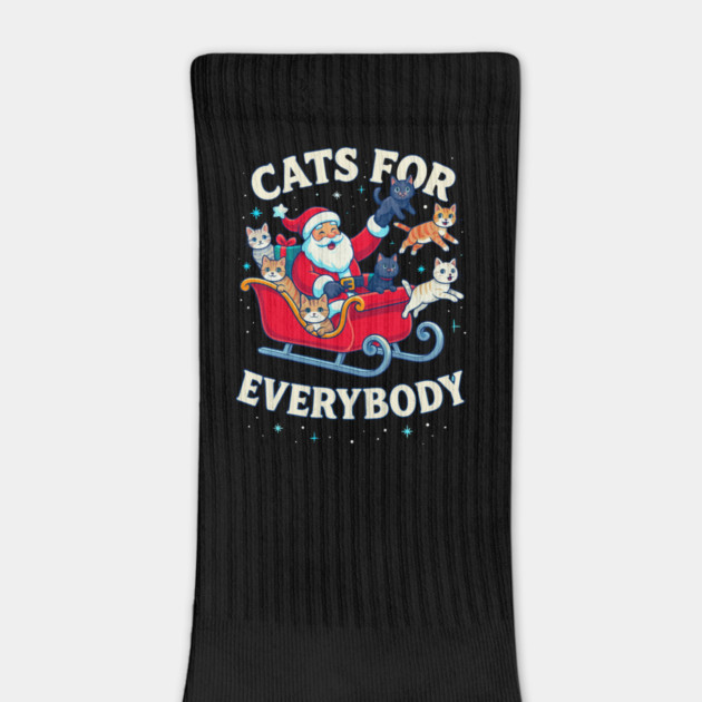 Cats for Everybody Holiday Sleigh by Creatifly Graphic Tees