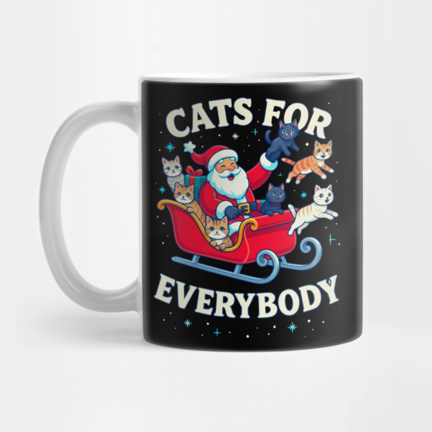Cats for Everybody Holiday Sleigh by Creatifly Graphic Tees