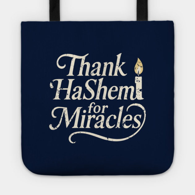 Thank HaShem for Miracles – Vintage Candle Design Tote by Thank HaShem