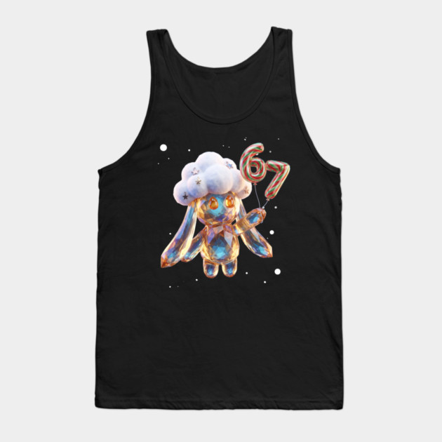 Crystal Snow-Puff Creature with Festive 67 Balloons Tank Top by Creatifly Graphic Tees