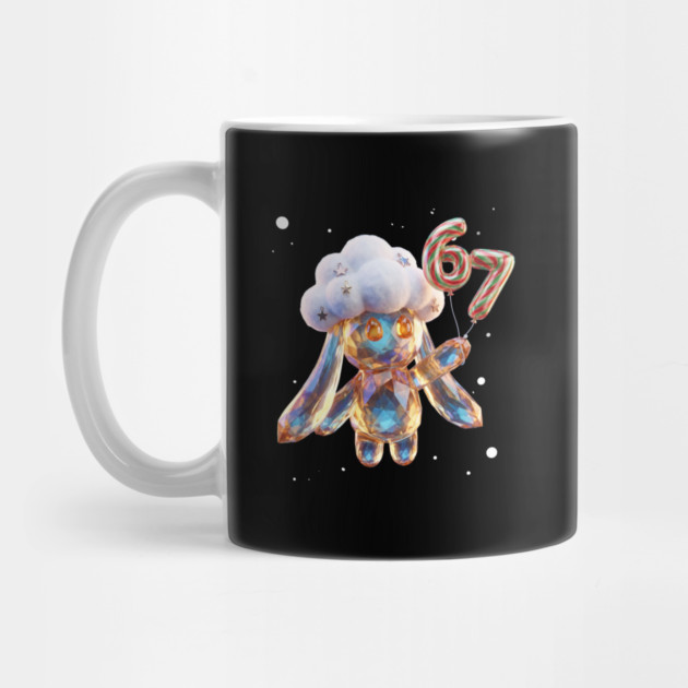 Crystal Snow-Puff Creature with Festive 67 Balloons by Creatifly Graphic Tees