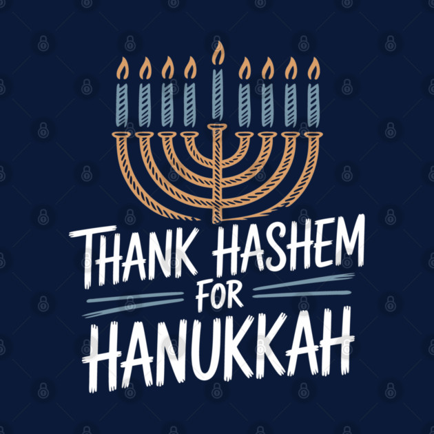 Thank HaShem for Hanukkah – Menorah Illustration by Thank HaShem