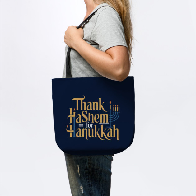 Thank HaShem for Hanukkah – Artistic Menorah Typography by Thank HaShem