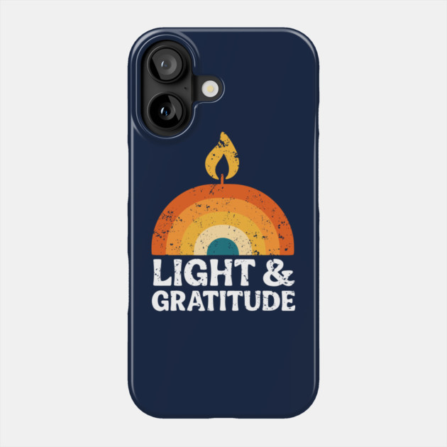 Light & Gratitude – Retro Flame Design Phone Case by Thank HaShem
