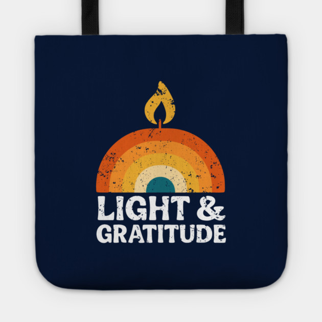 Light & Gratitude – Retro Flame Design Tote by Thank HaShem
