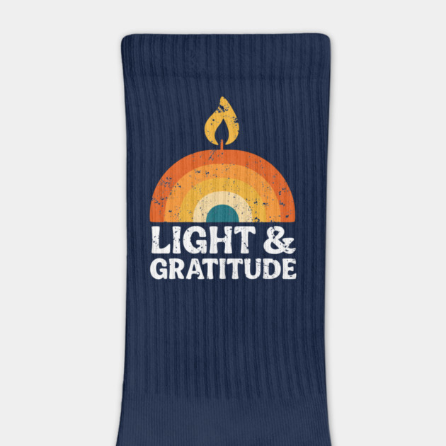 Light & Gratitude – Retro Flame Design by Thank HaShem