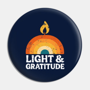 Light & Gratitude – Retro Flame Design Pin